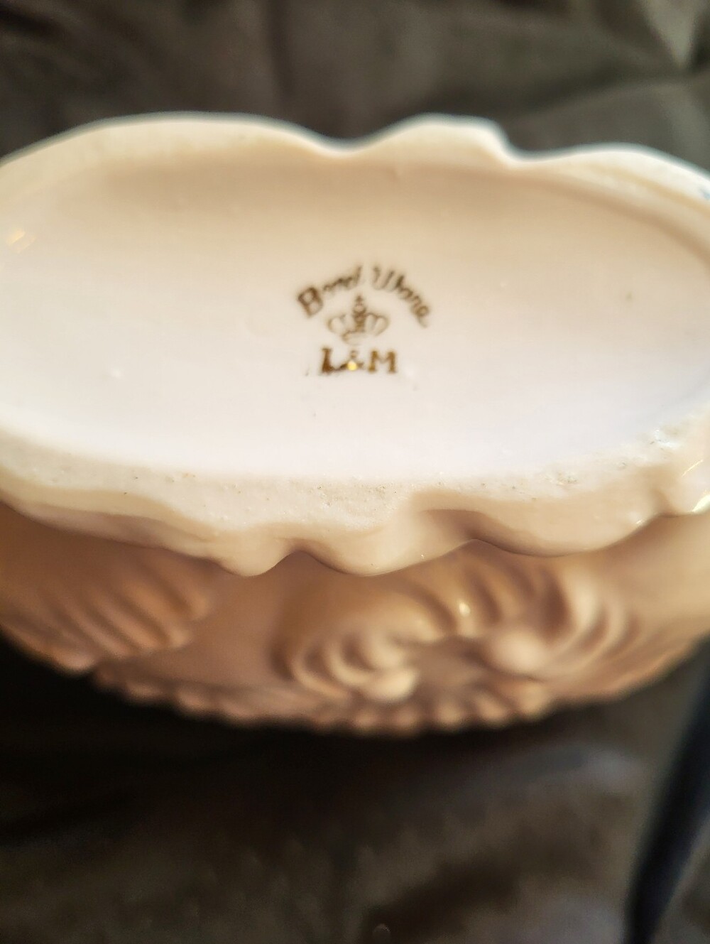 L and M Bondware 4.5 X 6.5 In. Vintage-Style Pink Ceramic Floral Decorative Vase - Picture 9 of 13